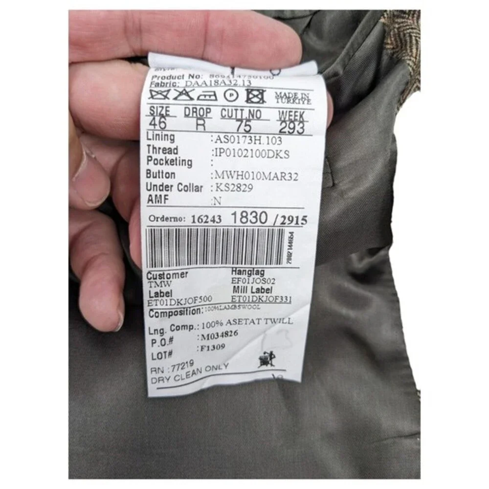 Joseph & Feiss Herringbone Lambswool Blazer‎ 46R
